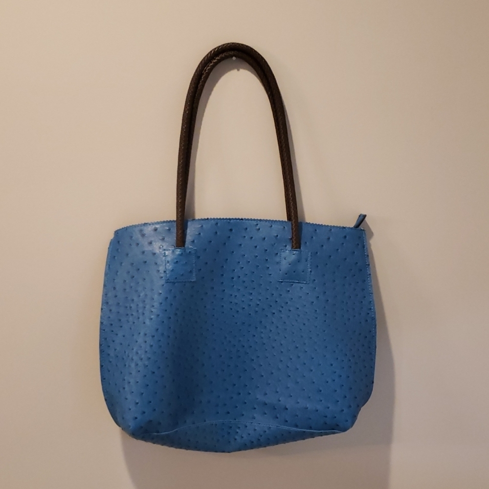 Vegan Ostrich Leather Tote Gem